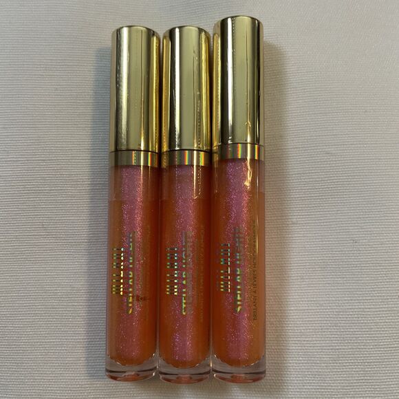 New Milani Stellar Lights, Holographic Lip Gloss 03 Luminous Peach Set Of 3 - Picture 1 of 2
